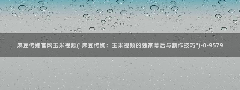 麻豆情感剧情